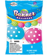 Party Banner Balloons 10 Count Big Polka Dots