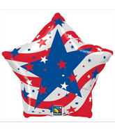 18" Patriotic Stars Balloons