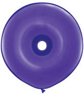 16" Geo Donut Latex Balloons (25 Count) Purple Violet