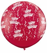 3' Birthday-A-Round Ruby Jewel Red (2 ct.)