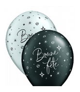 11" Bonne Fete Toubillons Petillants (50 Count) Latex Balloons