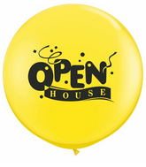 36" Open House Yellow (2 ct.) Latex Balloons