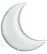 35" Crescent Moon Silver Balloon