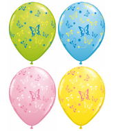 11" 50 Count Assorted Latex Balloons Butterflies