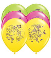 11" Dora The Explorer Special Assortment (25 Per Bag) Latex Balloons