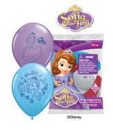 12" Sofia the First 6 pack Latex Balloons