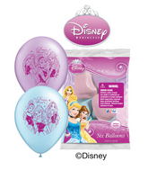 12" Disney Princess 6 pack Latex Balloons