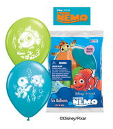 12" Finding Nemo (6 Pack) Latex Balloons