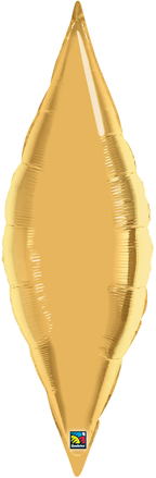 27" Airfill Only Taper Metallic Gold Qualatex Balloon