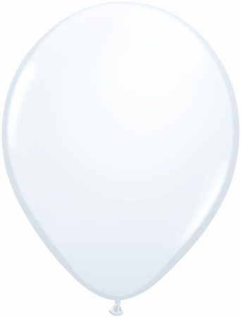 5" Qualatex Latex Balloons WHITE (100 Per Bag)