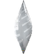 38" Silver Taper Swirl Qualatex Balloon