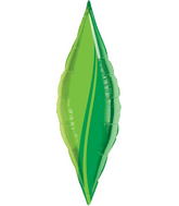 13" Airfill Only Taper Green Leaf Qualatex Balloon