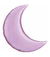 35" Crescent Moon Pearl Lavender Balloon