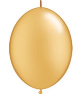 12" Qualatex Latex Balloons Quicklink Gold (50 Count)