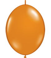 12" Qualatex Latex Balloons Quicklink Mandarin Jewel Orange 50 Count