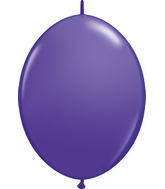 6" Qualatex Latex Balloons Quicklink Purple Violet 50 Count