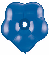 6" Geo Blossom Latex Balloons  (50 Count) Sapphire Blue