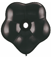6" Geo Blossom Latex Balloons  (50 Count) Onyx Black