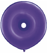 16" Geo Donut Latex Balloons (25 Count) Quartz Purple Jewel