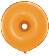 16" Geo Donut Latex Balloons (25 Count) Mandarin Jewel Orange