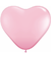 6" Heart Latex Balloons (100 Count) Pink