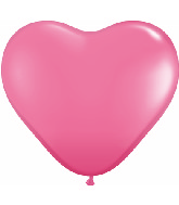 11" Heart Latex balloons (100 Count) Rose