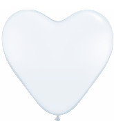 11" Heart Latex balloons (100 Count) White