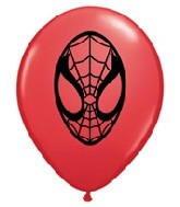 5" Red Spider-Man Face Latex Balloon (100 Per Bag)