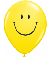 5" Yellow Smile Face (100 Per Bag) Latex Balloons