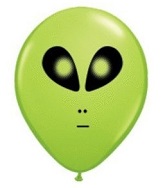5" Lime Green Space Alien 100 per bag