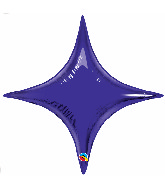 20" Airfill Only Quartx Purple Starpoint Balloon