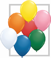 5" Qualatex Latex Balloons Standard Assortment With White (100 Per Bag)