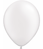 5" Qualatex Latex Balloons Pearl WHITE (100 Per Bag)