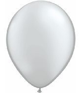 5" Qualatex Latex Balloons SILVER (100 Per Bag)