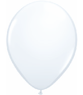 9" Qualatex Latex Balloons WHITE (100 Per Bag)