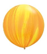 30" Yellow Orange Rainbow SuperAgate Balloons (2 Count)