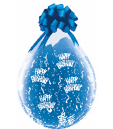 18" Stuffing Balloons Birthday-A-Round Clear (25 Count)