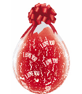 18" Stuffing Balloons I Love You-A-Round Clear (25 Count)