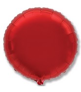 32" Jumbo Metallic Red Circle Foil Balloon