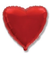 32" Metallic Red Jumbo Heart Foil Balloon