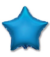 32" Jumbo Metallic Blue Star Foil Balloon