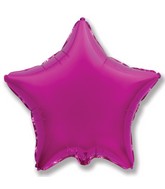 4" Airfill Only Magenta Star Balloon