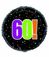 18" 60th Birthday Cheer Foil Balloon