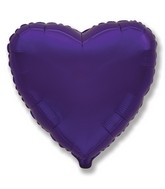 4" Airfill Only Purple Heart Foil Balloon