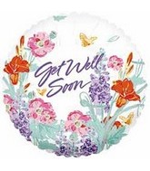 4" Airfill Only Get Well Spring Flowers Balloon