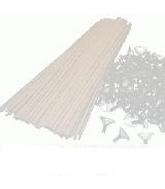 15" Small White Cups And Balloon Sticks (100 Pack)