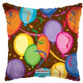 18" Balloons & Confetti Party Mylar Balloon