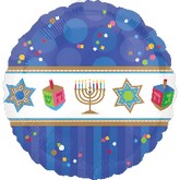 18" Hanukkah Dreidels (Prism) Balloon