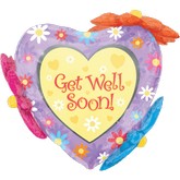 30" Get Well Daisies Outsiders SuperShape Balloon