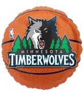 18" Minnesota Timberwolves Basketball Balloon